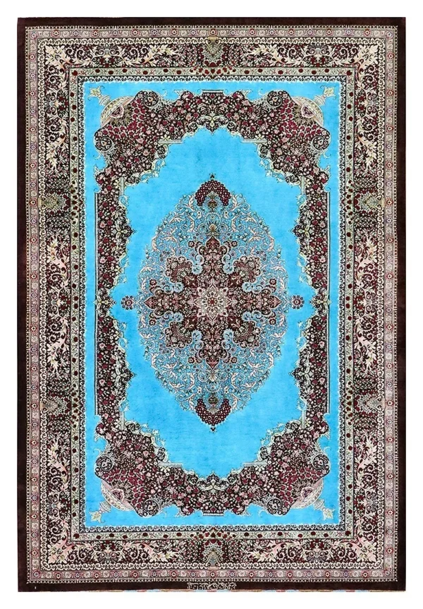Ghom Seidenteppich signiert „Talakub“ 200 x 135 cm Seide auf Seidenkette H1
