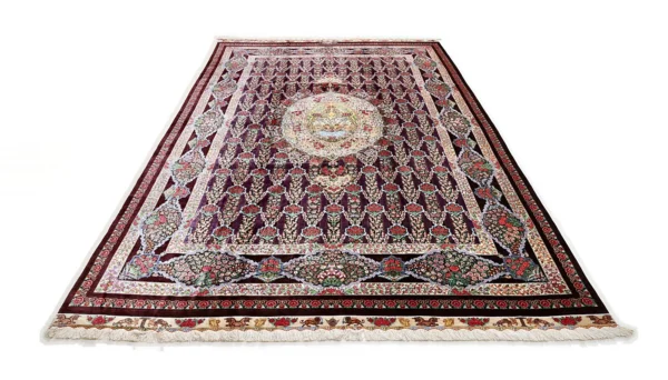 Ghom Seidenteppich signiert „Mardani“ 347 x 247 cm Seide auf Seidenkette H1
