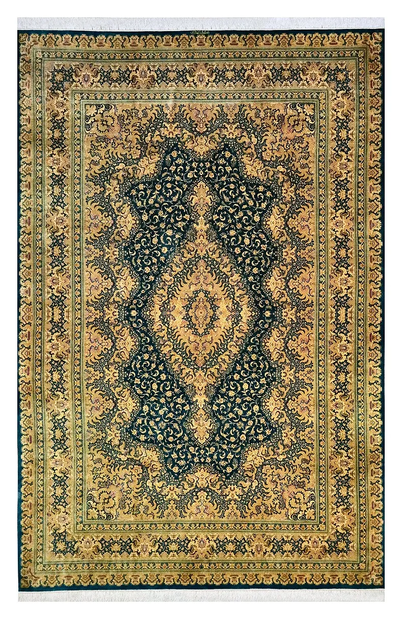 Ghom Seidenteppich signiert „Reza Erami“ 325 x 255 cm Seide auf Seidenkette H1