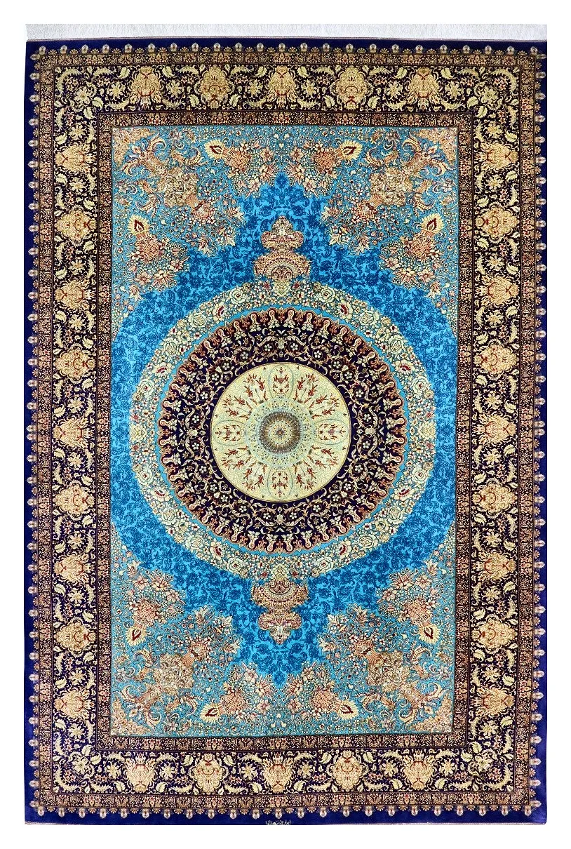 Ghom Seidenteppich signiert „Saeidi“ 300 x 200 cm Seide auf Seidenkette H1