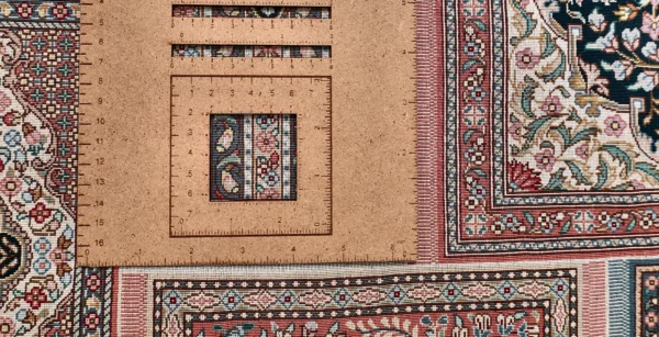 Ghom Seidenteppich signiert „Mehrbakhsh“ 150 x 100 cm Seide auf Seidenkette H1
