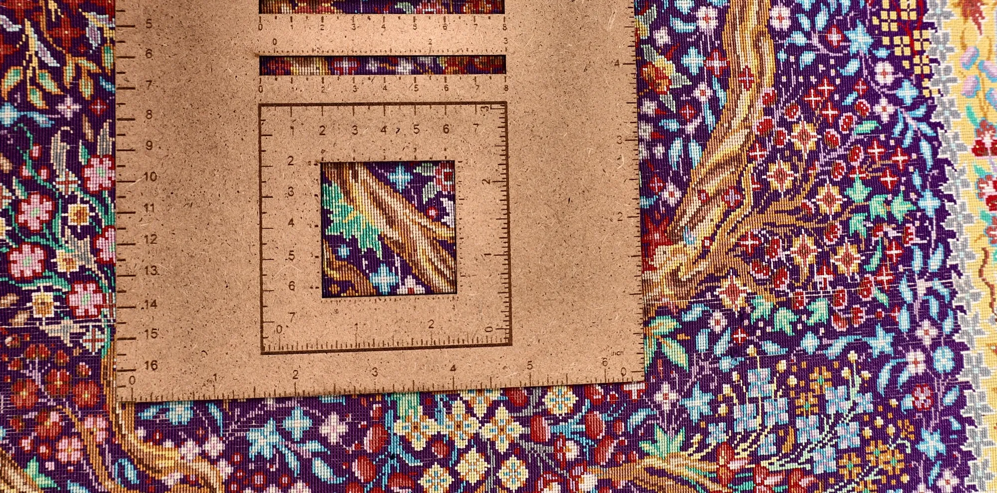 Ghom Seidenteppich signiert „Mohammad Khani“ 123 x 80 cm Seide auf Seidenkette