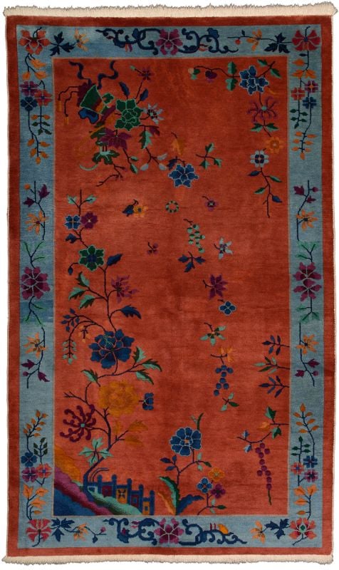 Orientteppich Peking 125 x 207 cm Schurwolle handgeknüpft antik