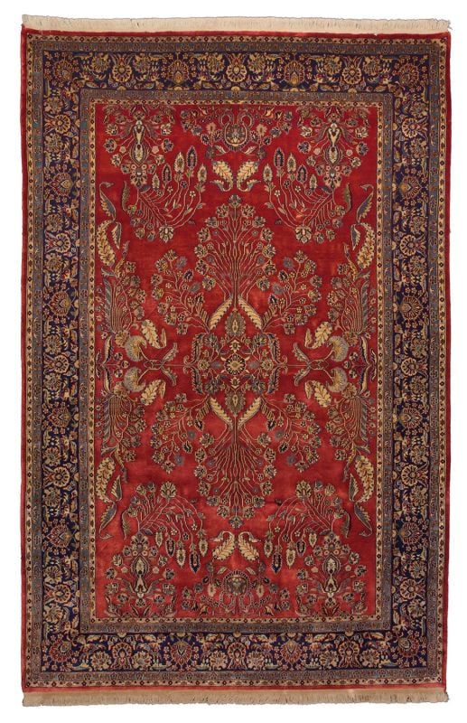 Orientteppich Sarough 203 x 307 cm Schurwolle handgeknüpft