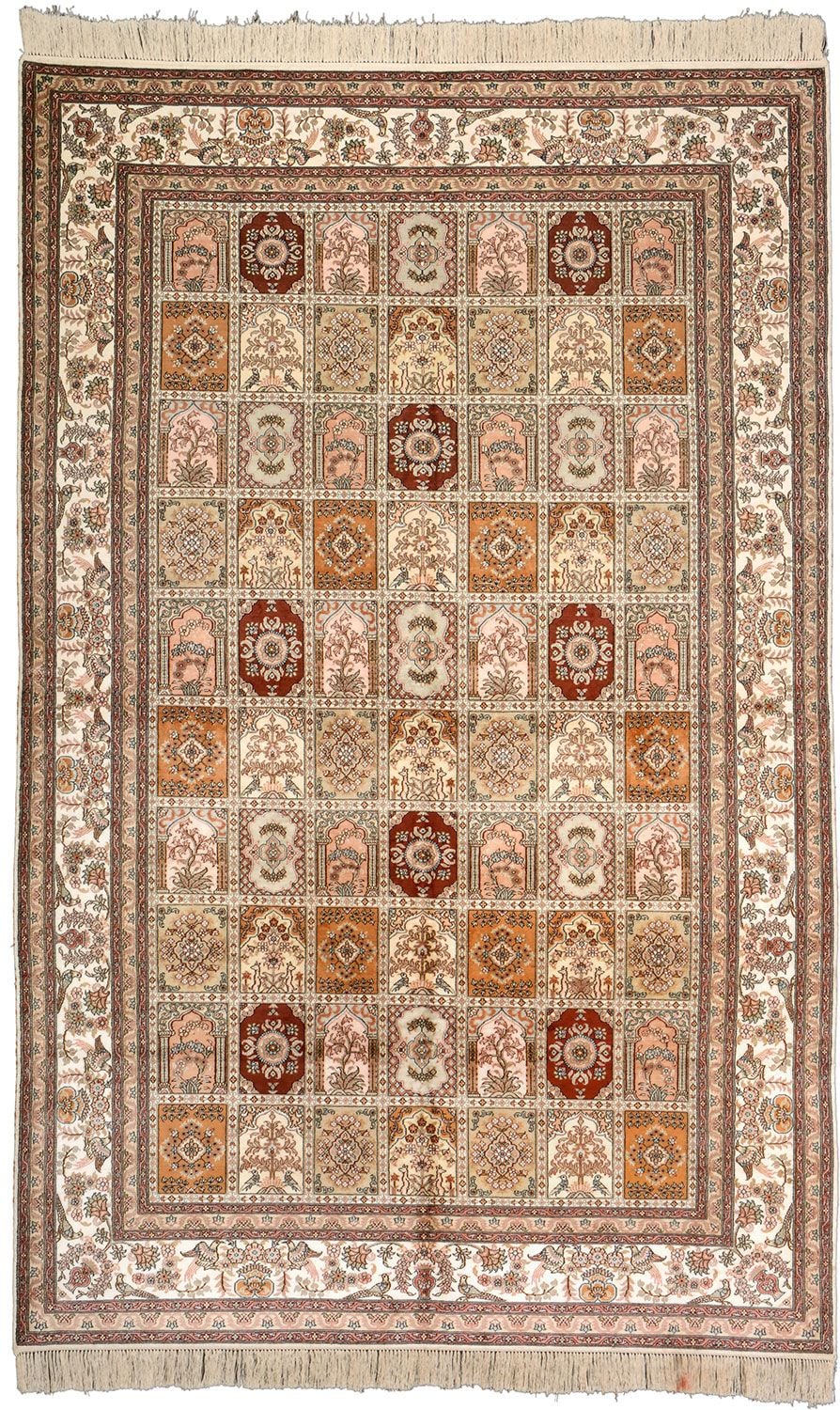 Orientteppich Ghom 157 x 245 cm Seide handgeknüpft hochfein