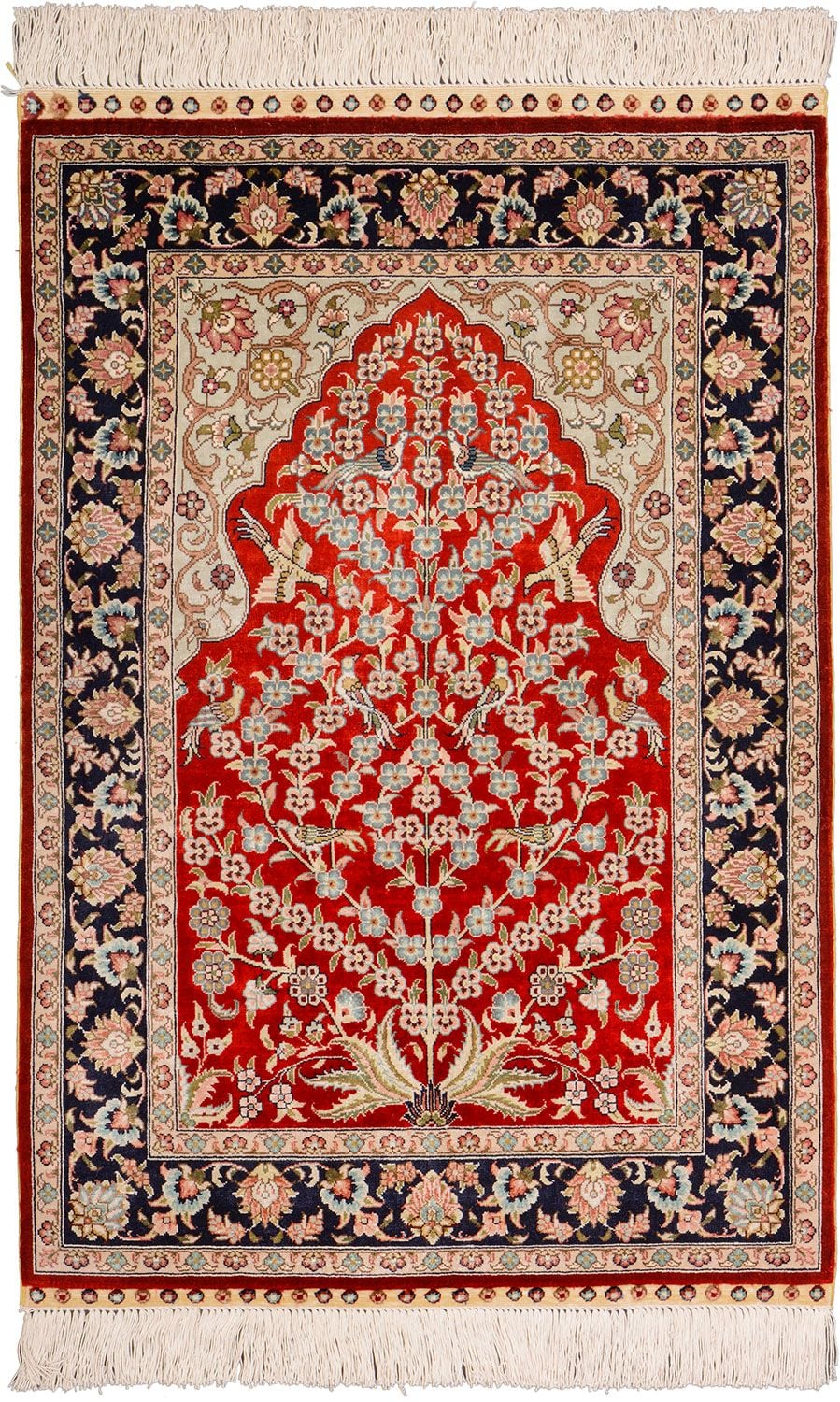 Orientteppich Hereke 62 x 91 cm Seide handgeknüpft hochfein