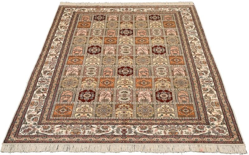 Orientteppich Ghom 157 x 245 cm Seide handgeknüpft hochfein
