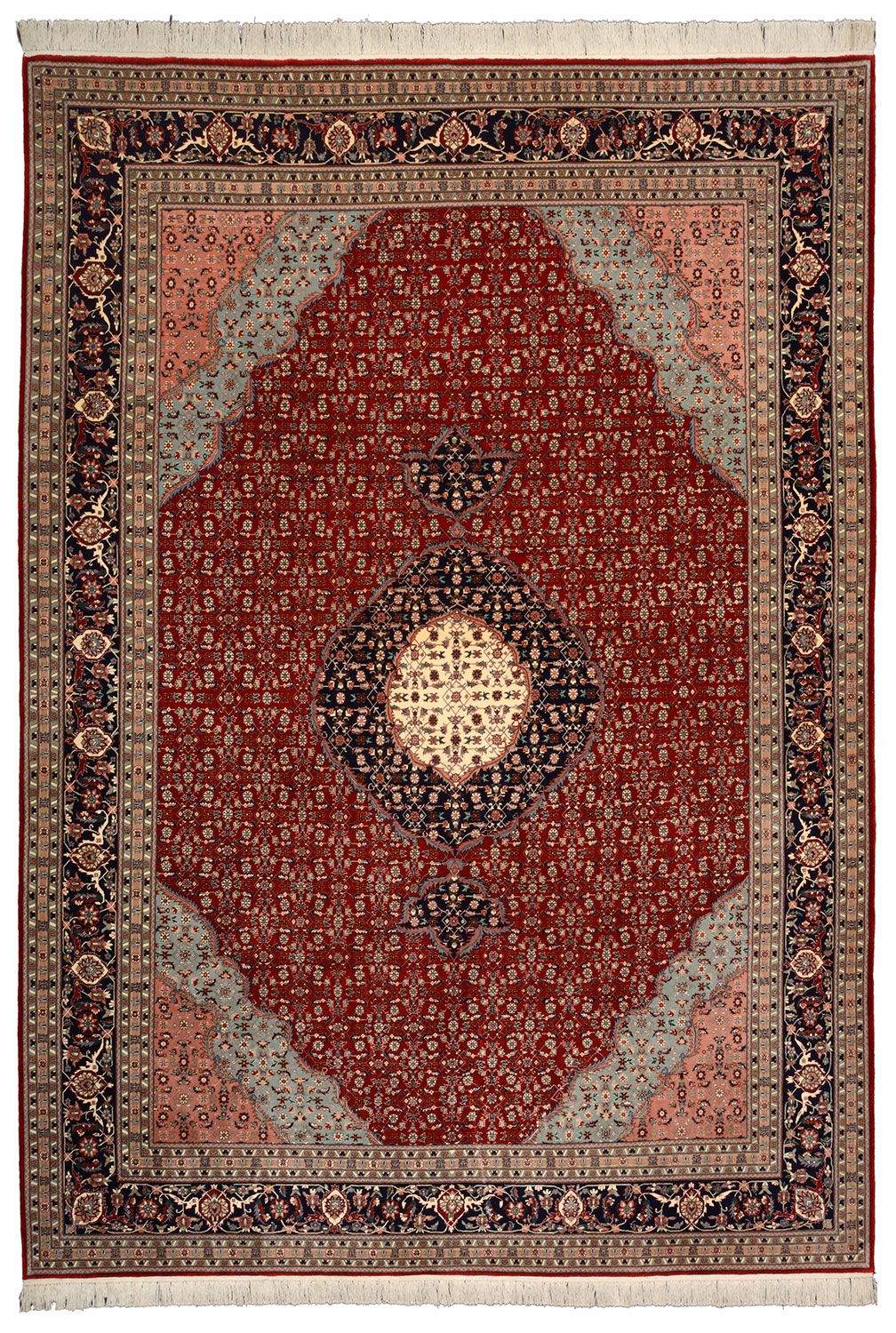 Orientteppich Täbriz 254 x 355 cm Schurwolle handgeknüpft fein