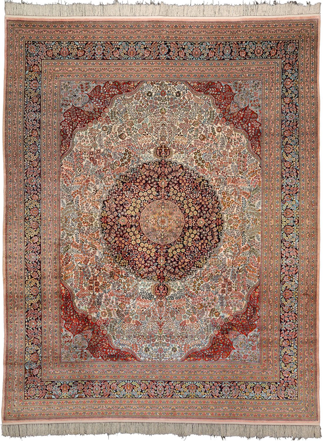Orientteppich Hereke 246 x 300 cm Seide handgeknüpft