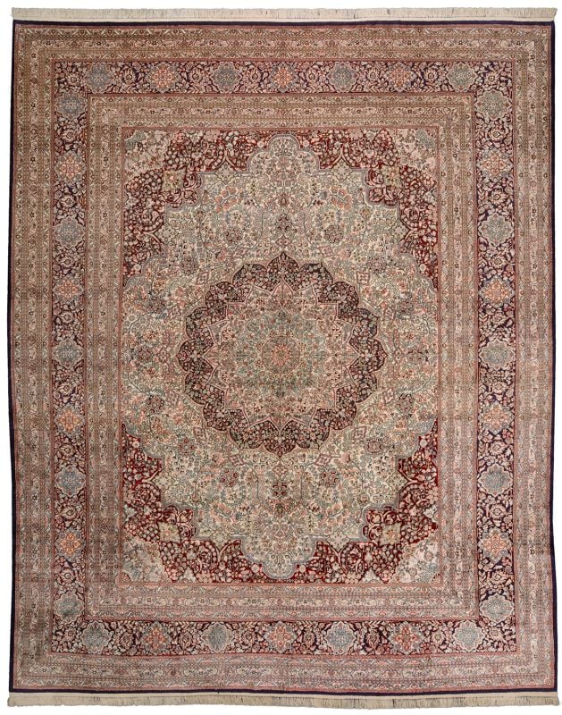 Orientteppich Hereke 246 x 300 cm Seide handgeknüpft