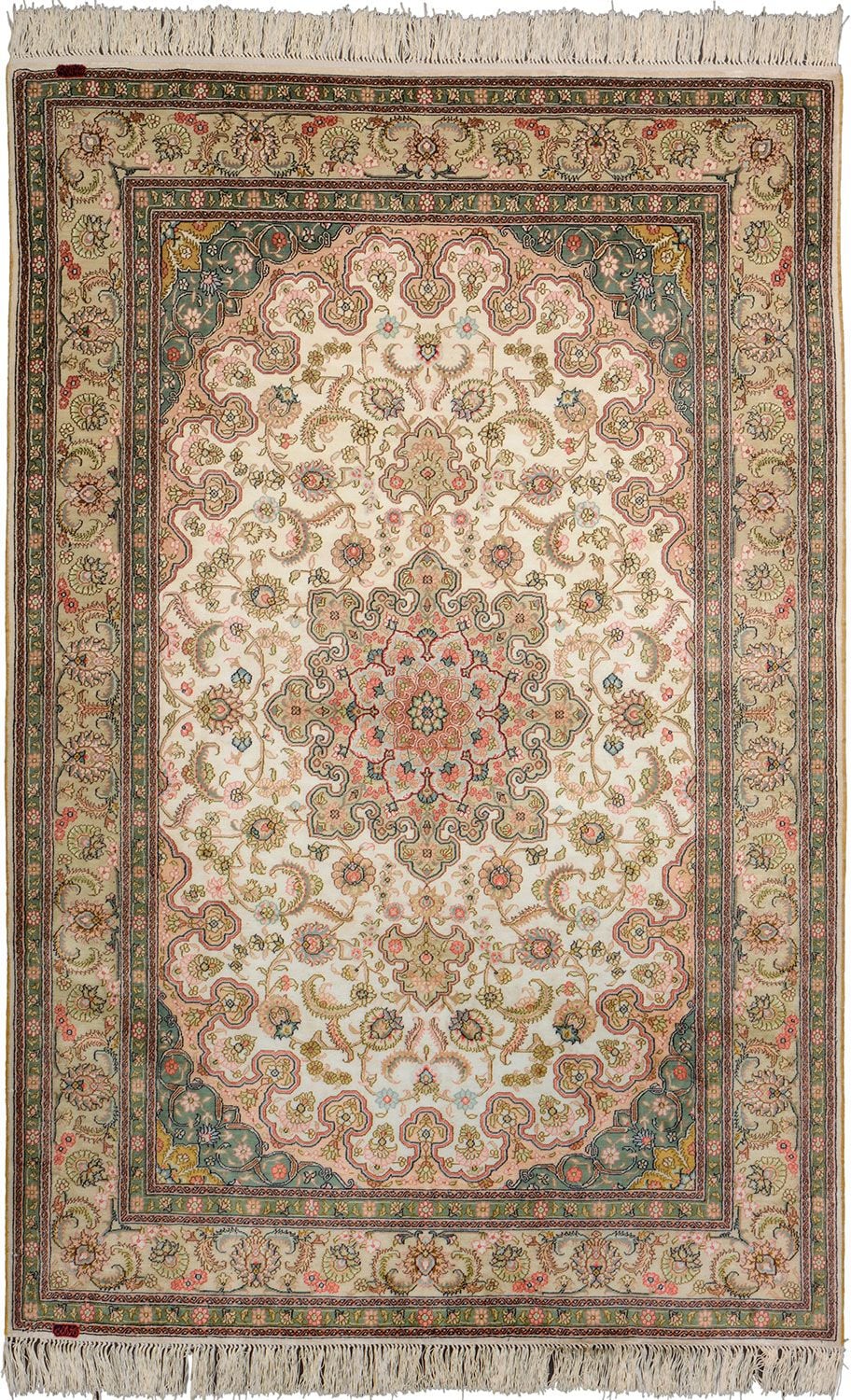 Orientteppich Hereke 126 x 186 cm Seide handgeknüpft