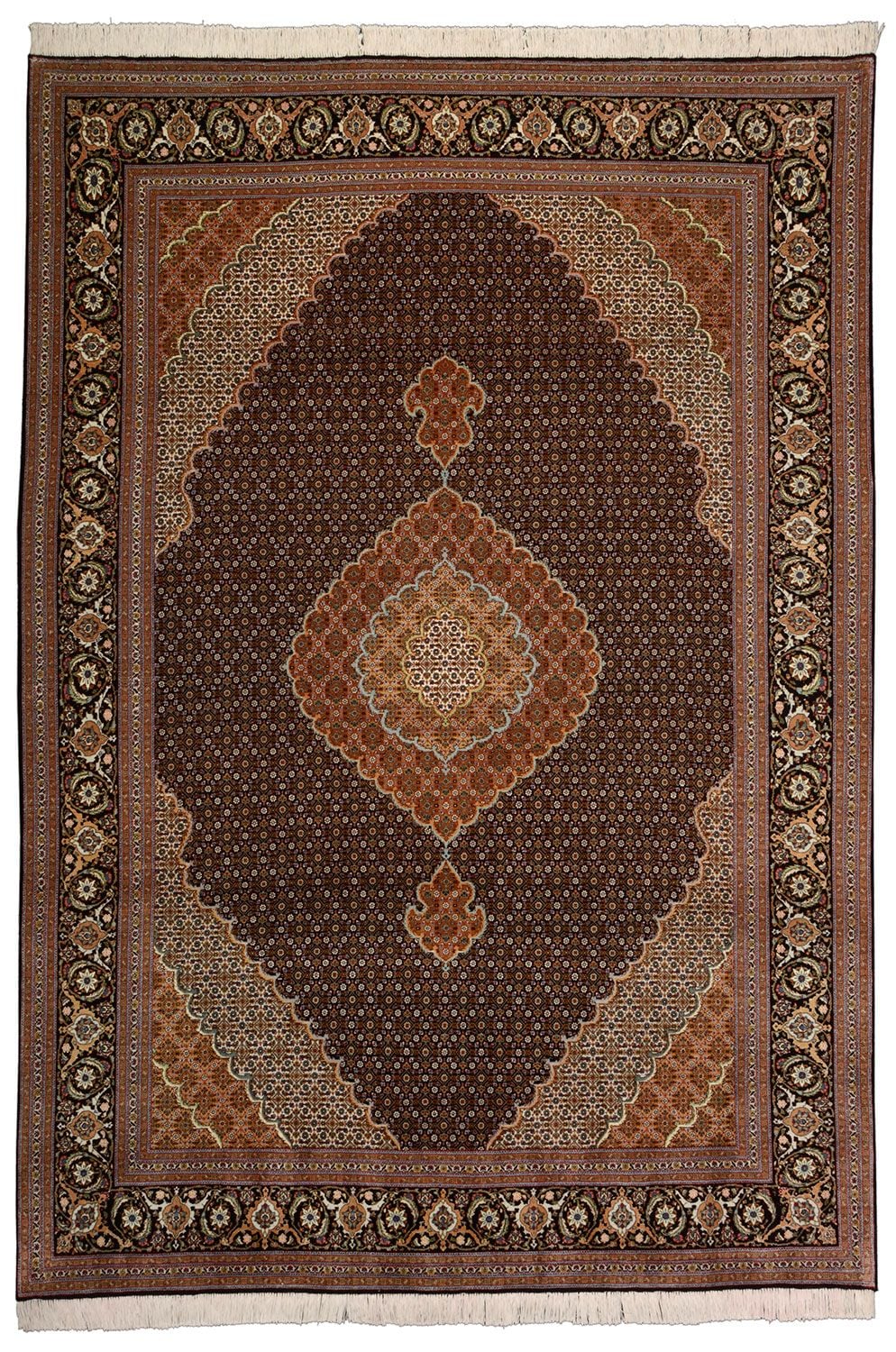 Perserteppich Täbriz 200 x 298 cm Schurwolle Seide handgeknüpft