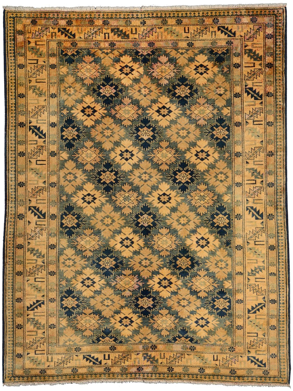 Orientteppich Kazak Shirvan 150 x 190 cm Schurwolle handgeknüpft