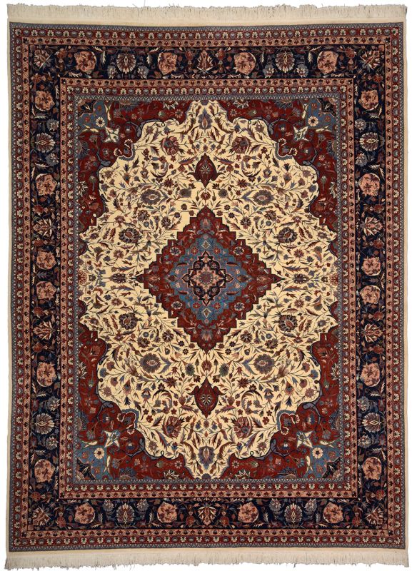 Orientteppich Isfahan 278 x 368 cm Schurwolle handgeknüpft fein