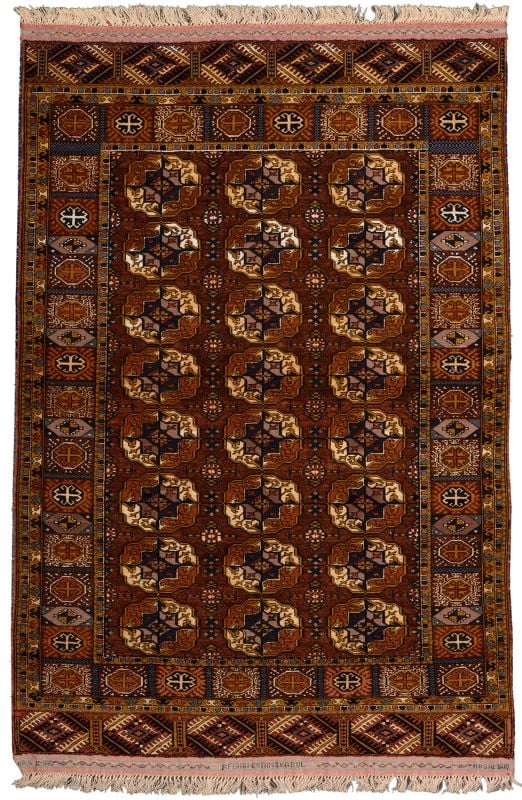 Orientteppich Turkmen 114 x 169 cm Schurwolle-Seide handgeknüpft