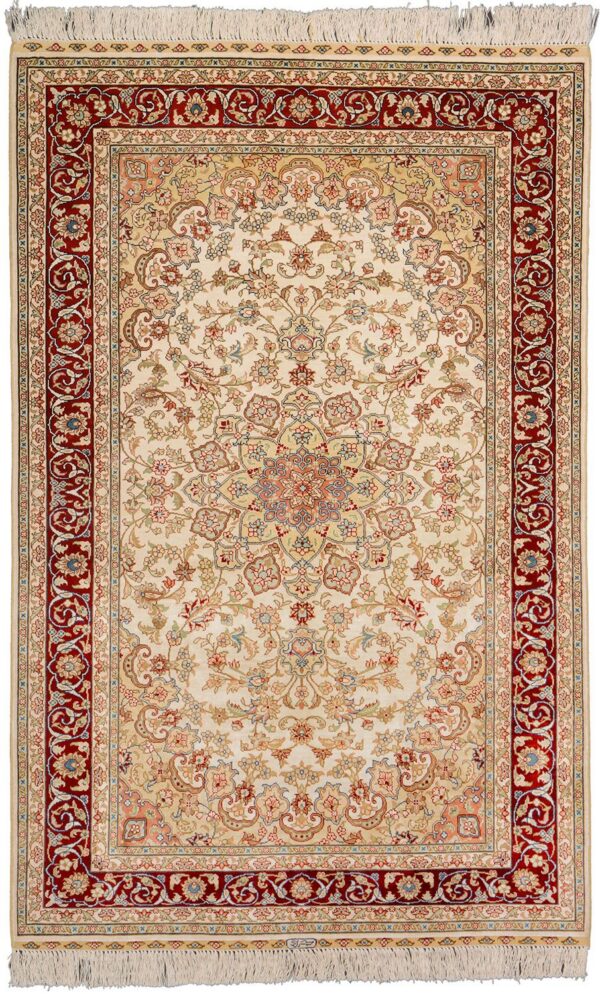 Orientteppich Hereke 107 x 170 cm Seide handgeknüpft