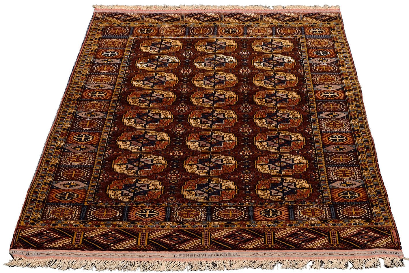 Orientteppich Turkmen 114 x 169 cm Schurwolle-Seide handgeknüpft