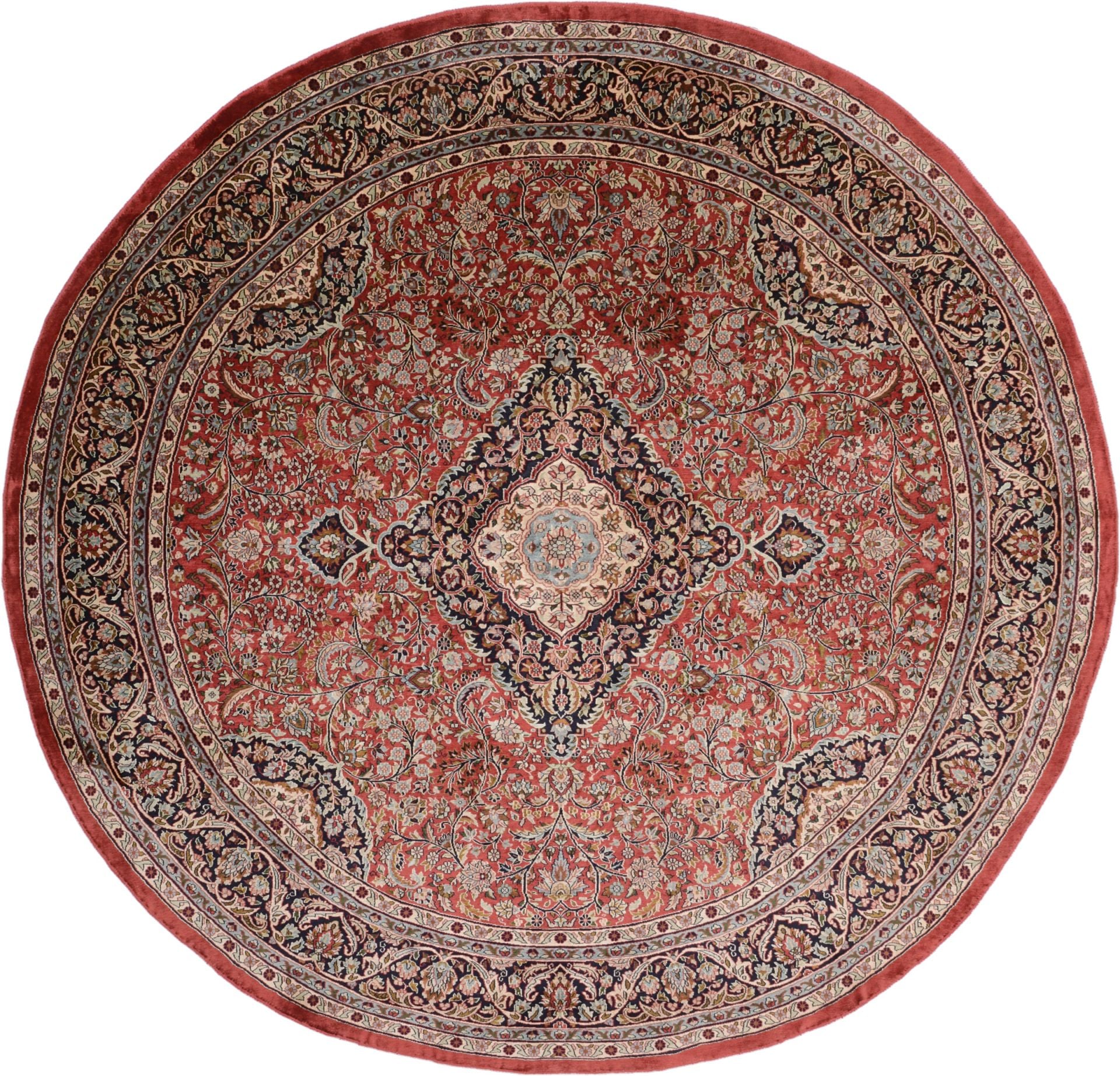 Orientteppich Kashmir 180 x 180 cm Seide handgeknüpft