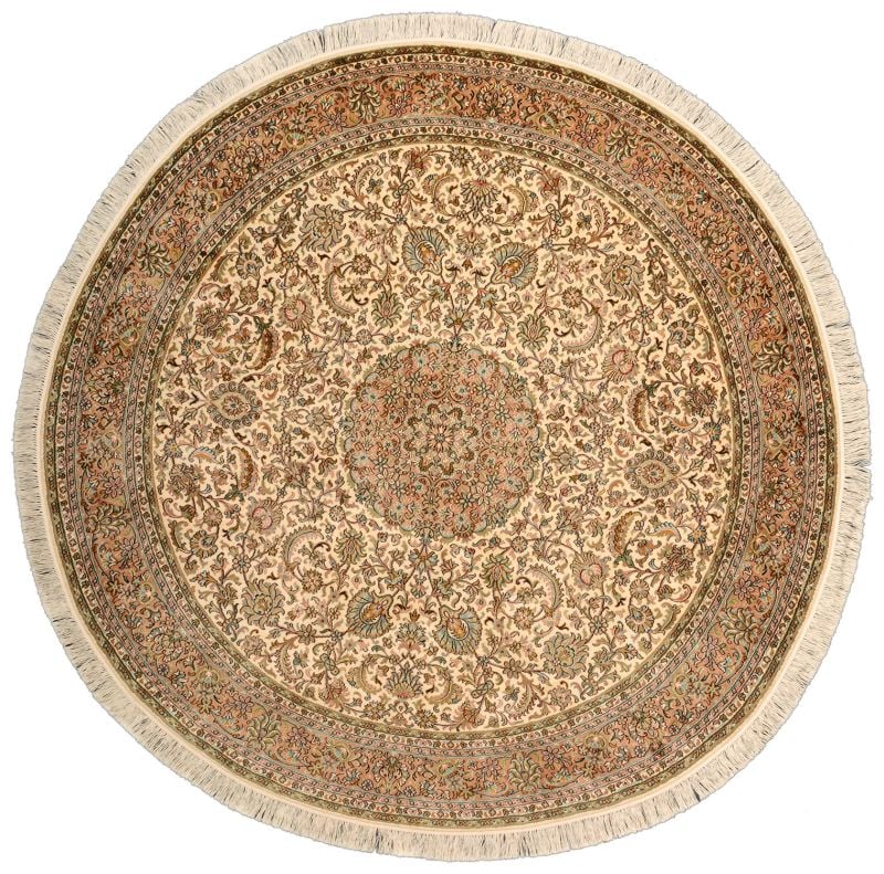 Orientteppich Kashmir 186 x 186 cm Seide handgeknüpft