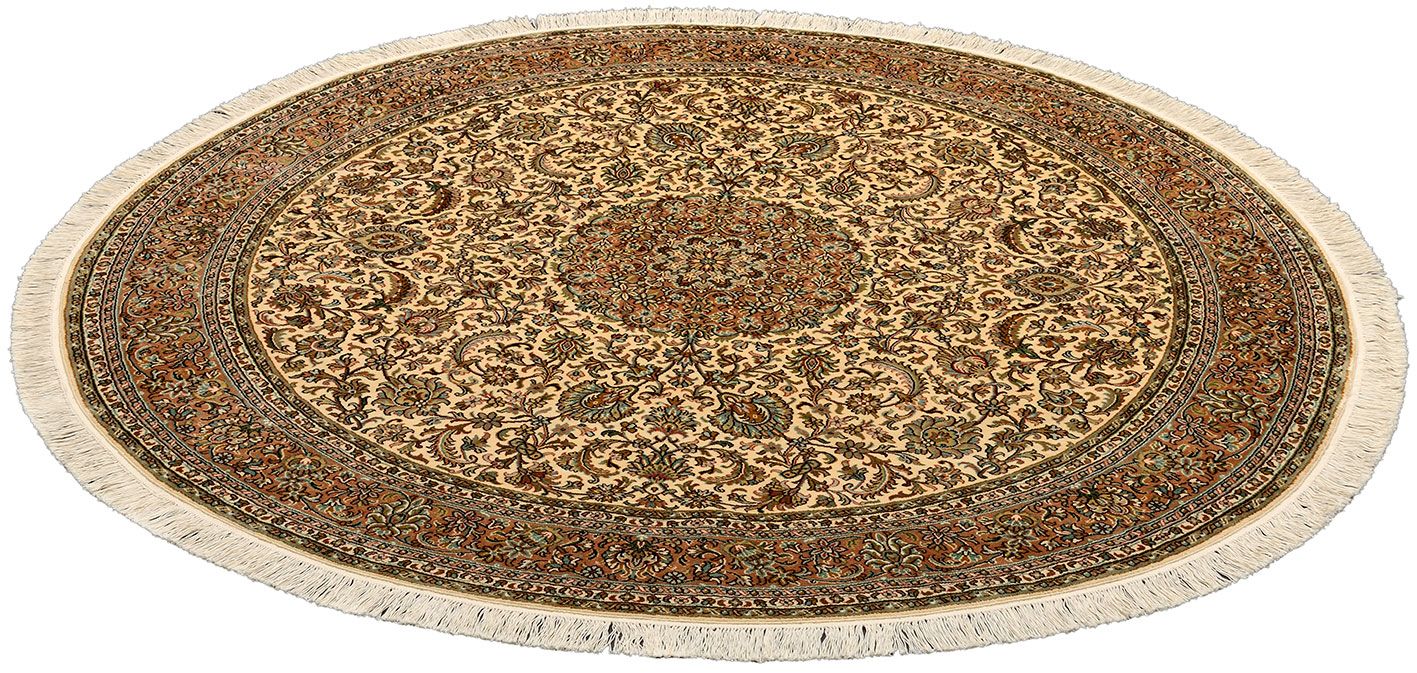Orientteppich Kashmir 186 x 186 cm Seide handgeknüpft