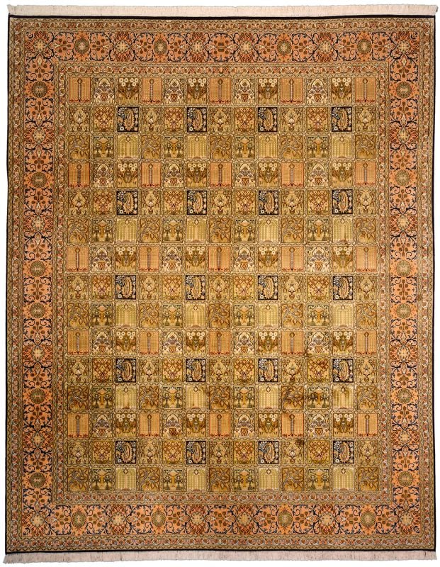 Orientteppich Kashmir 244 x 299 cm Seide handgeknüpft
