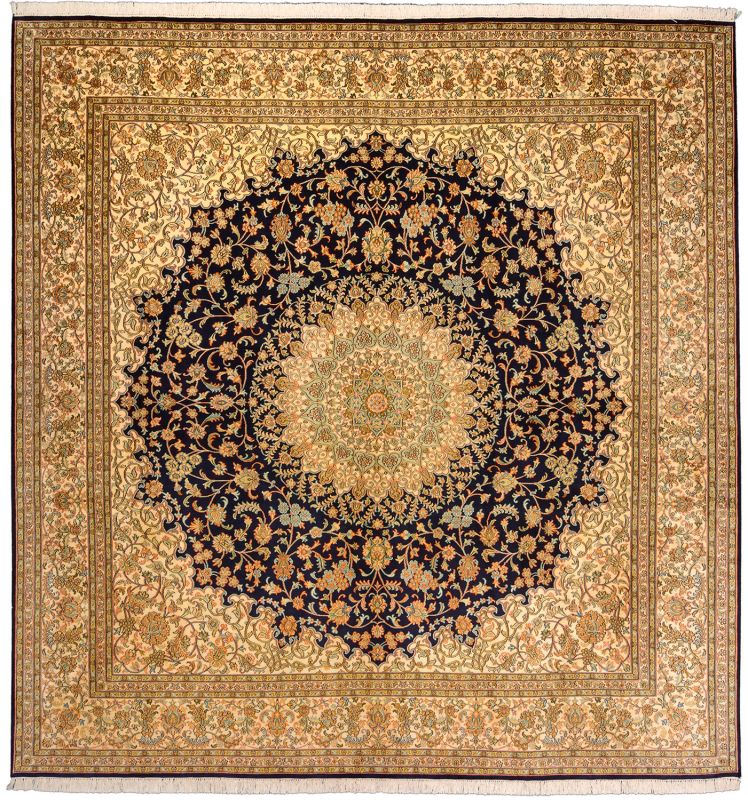Orientteppich Kashmir 246 x 250 cm Seide handgeknüpft