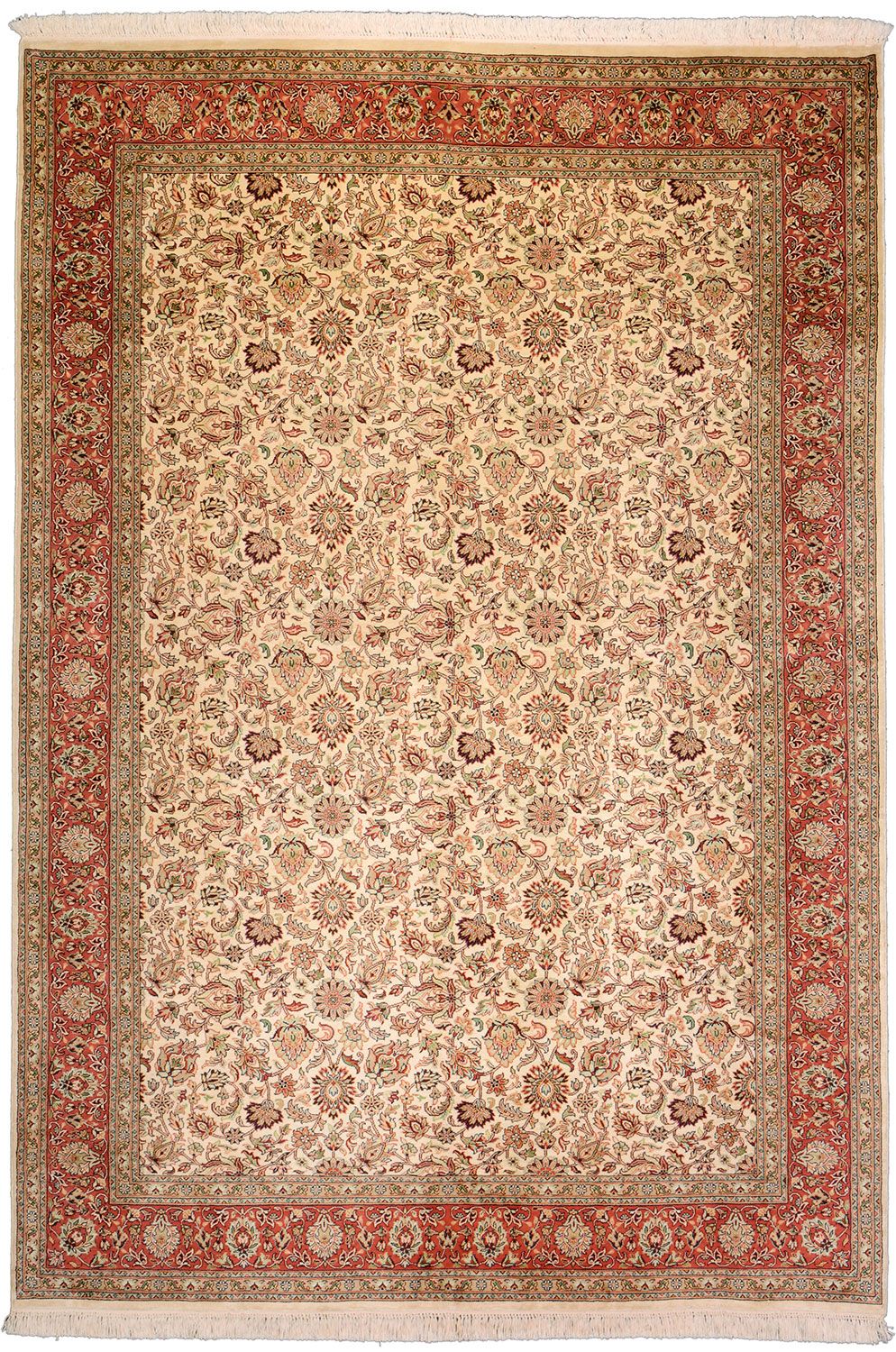 Orientteppich Kashmir 166 x 242 cm Seide handgeknüpft edel