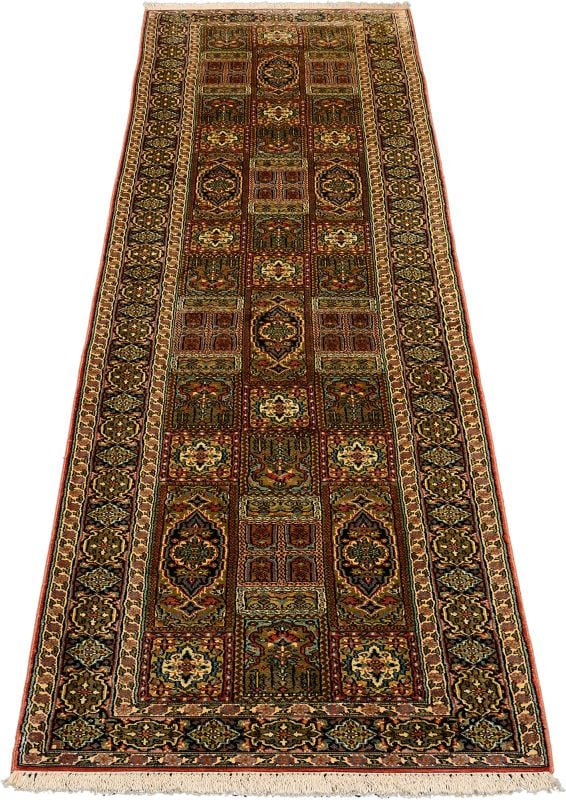 Orientteppich Kashmir 76 x 350 cm Seide handgeknüpft