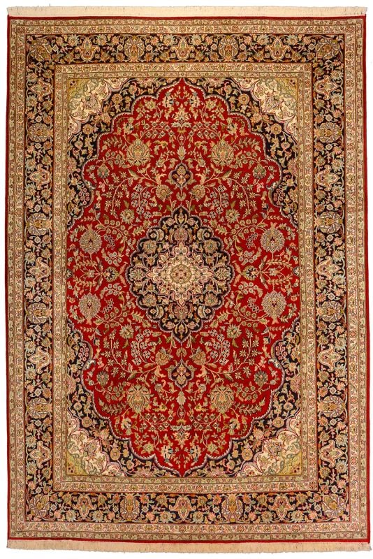 Orientteppich Kashmir 168 x 244 cm Seide handgeknüpft