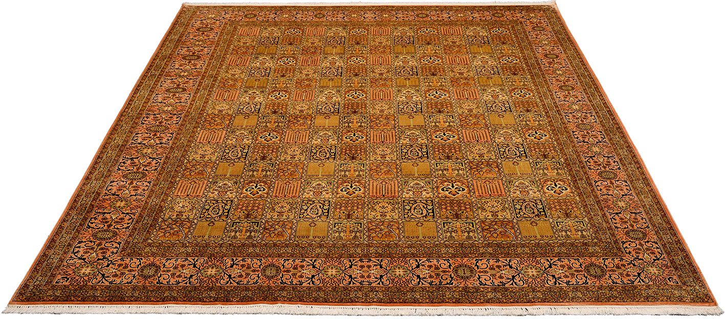 Orientteppich Kaschmir 247 x 305 cm Seide handgeknüpft Pastell