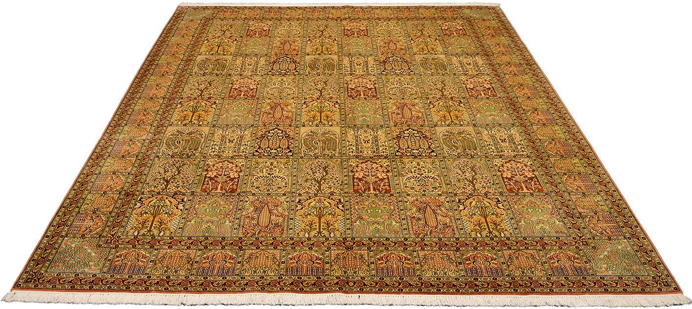 Orientteppich Kashmir 274 x 376 cm Seide handgeknüpft fein