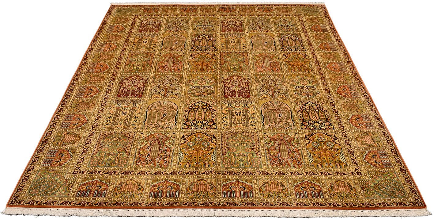 Orientteppich Indien 219 x 318 cm Seide handgeknüpft