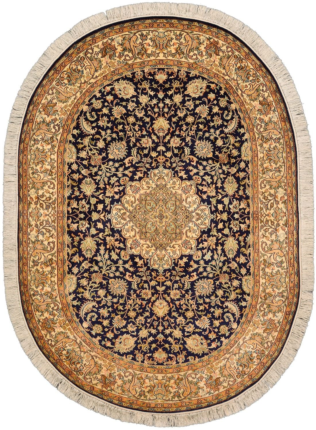 Orientteppich Kashmir 150 x 214 cm Seide handgeknüpft