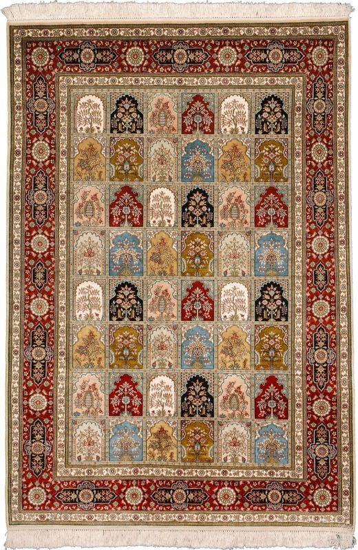 Orientteppich Hereke 139 x 200 cm Schurwolle handgeknüpft