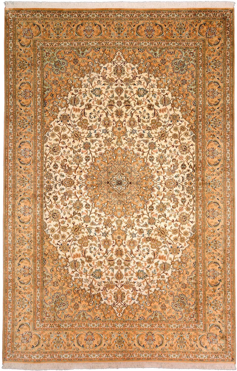 Orientteppich Kashmir 188 x 279 cm Seide handgeknüpft