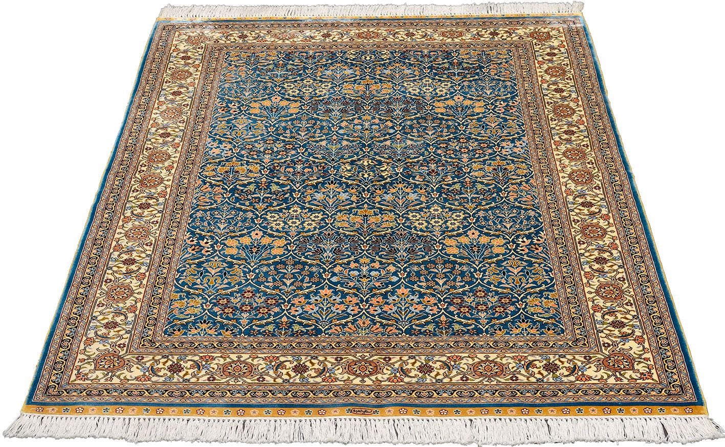 Orientteppich Hereke 125 x 183 cm Seide handgeknüpft