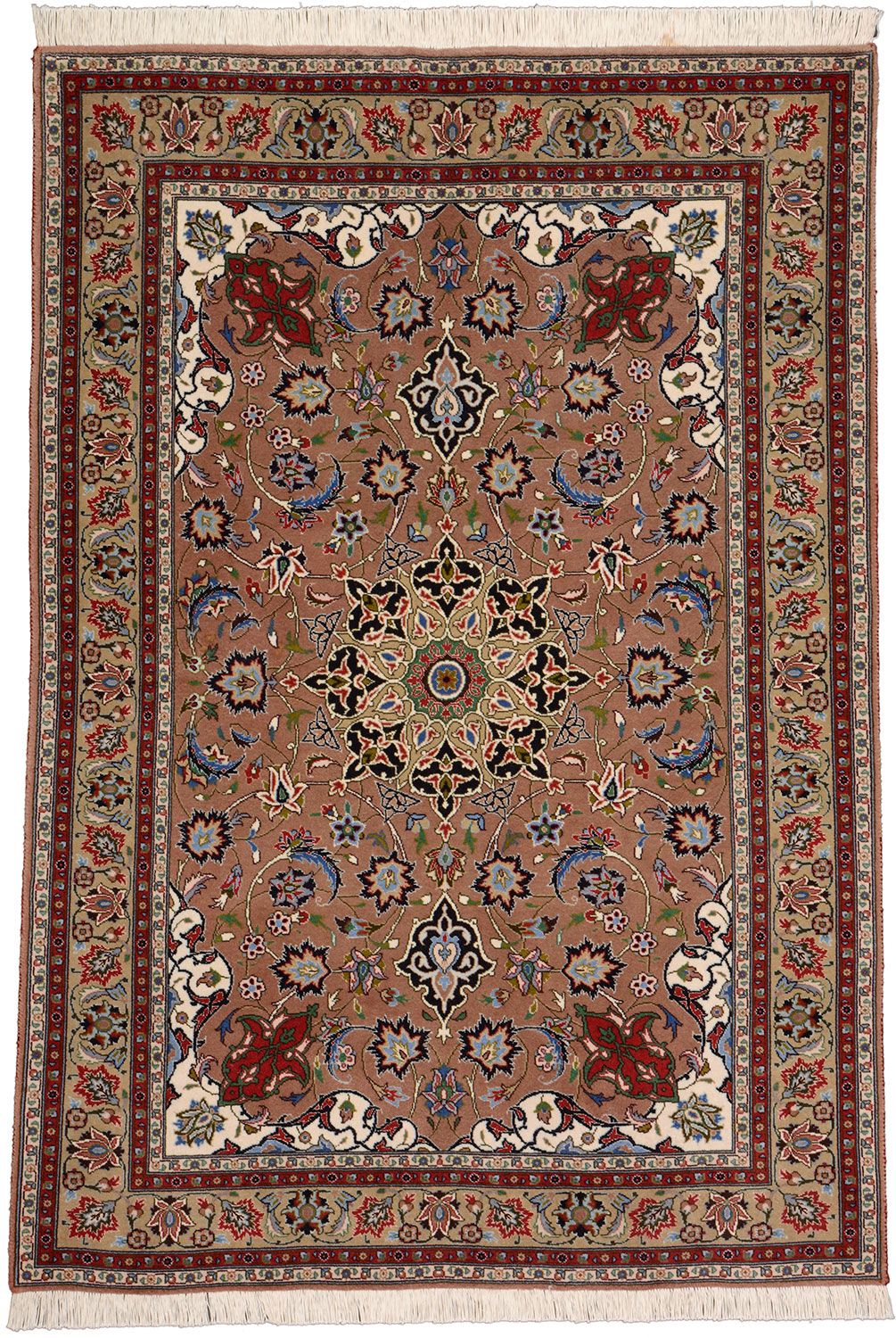 Perserteppich Täbriz 100 x 150 cm Schurwolle Seide handgeknüpft
