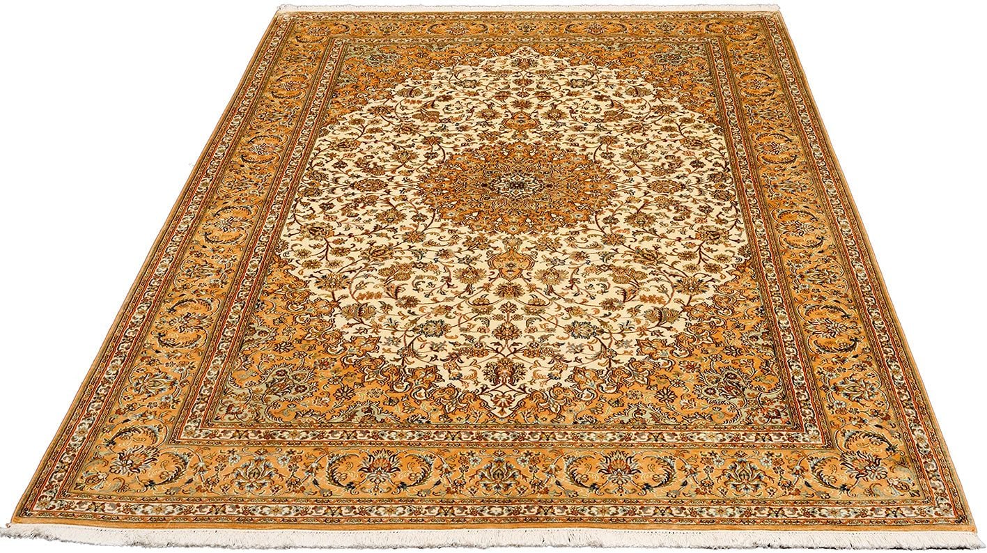 Orientteppich Kashmir 188 x 279 cm Seide handgeknüpft