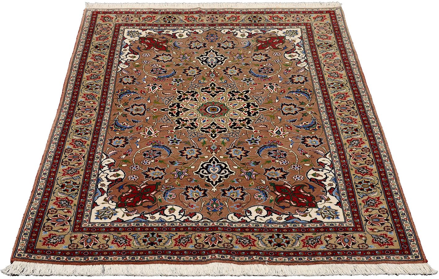 Perserteppich Täbriz 100 x 150 cm Schurwolle Seide handgeknüpft