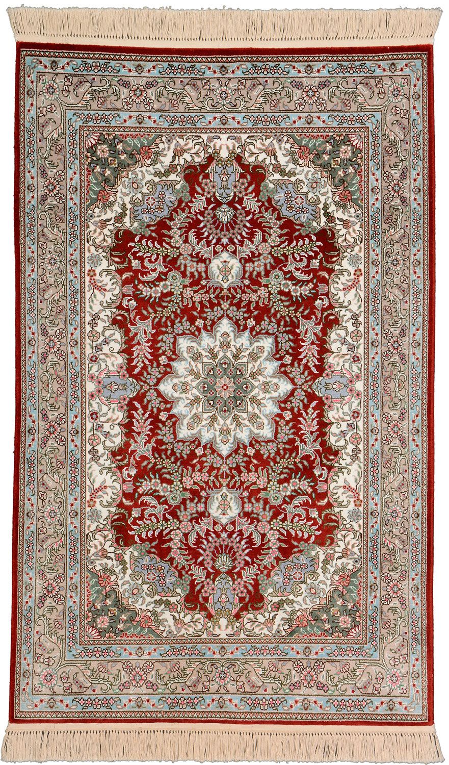 Orientteppich Ghom 80 x 124 cm Seide handgeknüpft
