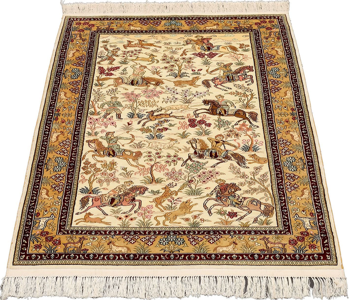 Orientteppich Hereke 82 x 126 cm Seide handgeknüpft