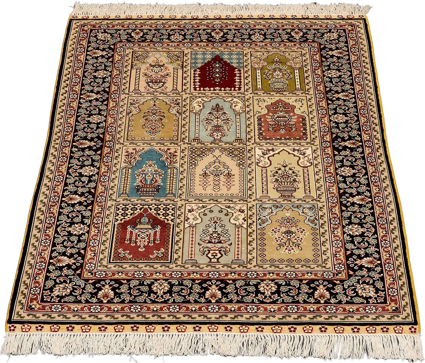 Orientteppich Hereke 79 x 123 cm Seide handgeknüpft exklusiv
