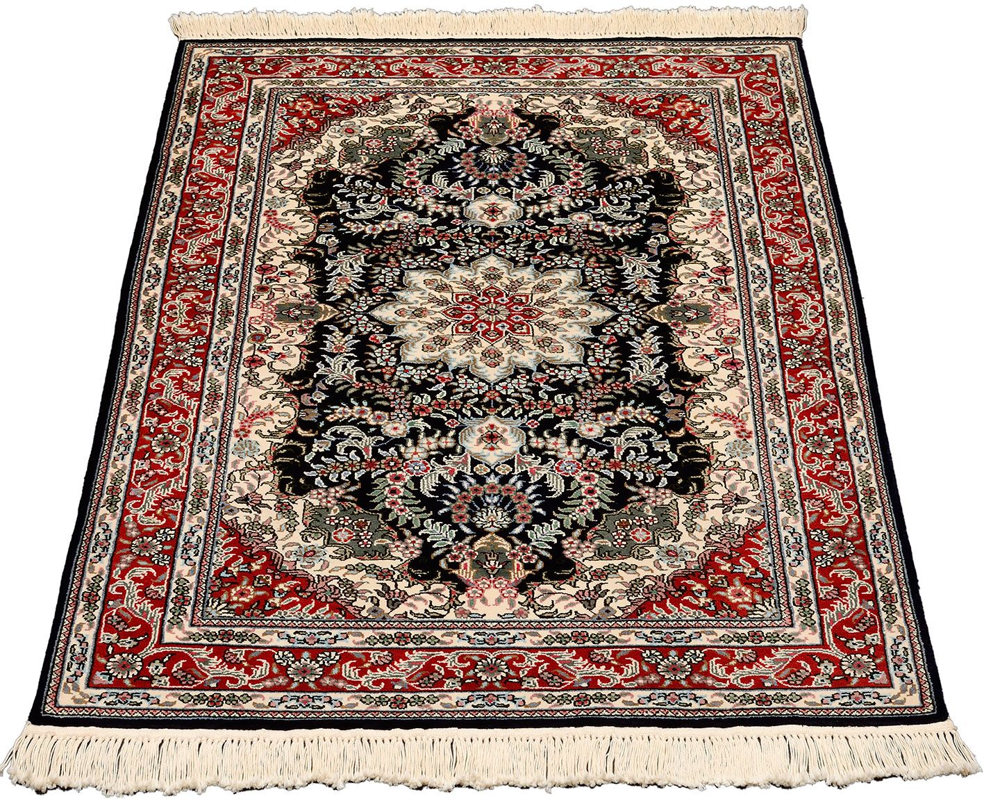 Orientteppich Ghom 80 x 124 cm Seide handgeknüpft exklusiv