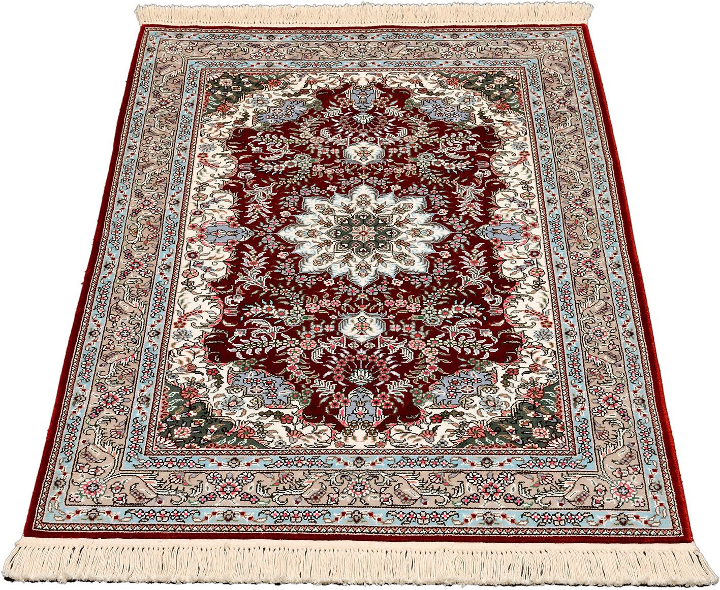 Orientteppich Ghom 80 x 124 cm Seide handgeknüpft