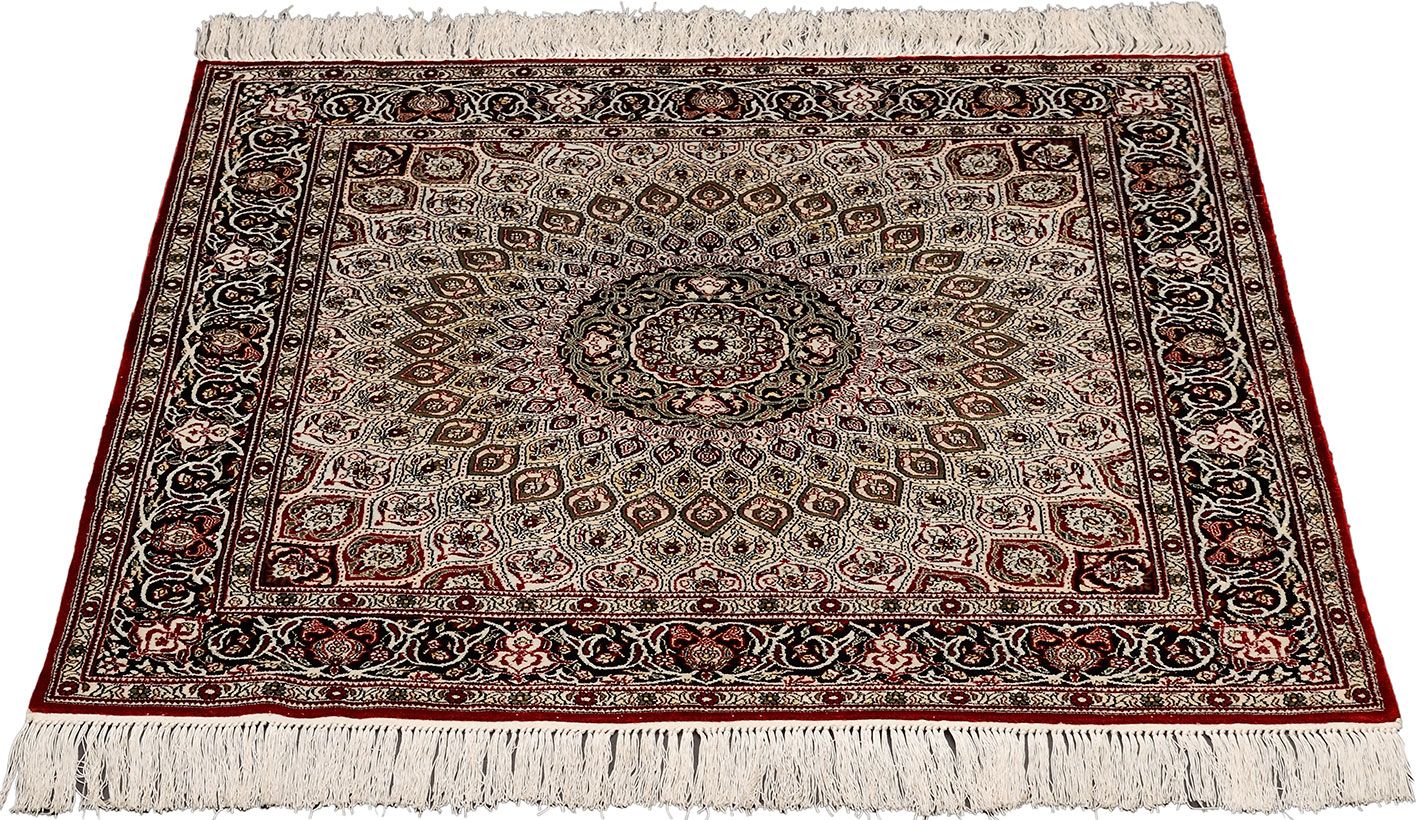 Orientteppich Hereke 91 x 91 cm Seide handgeknüpft