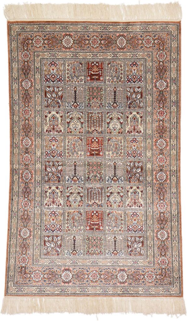 Orientteppich Ghom 76 x 122 cm Seide handgeknüpft exklusiv