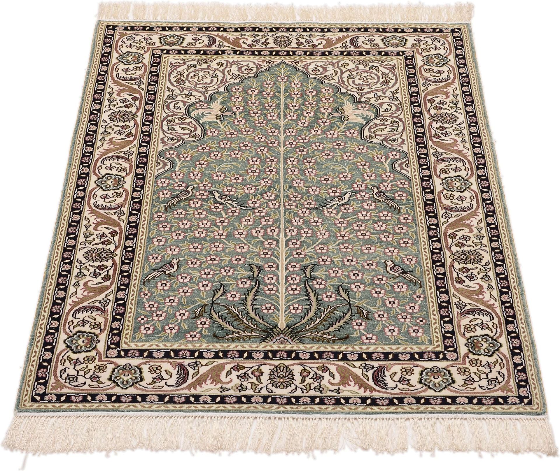 Orientteppich Hereke 78 x 125 cm Schurwolle handgeknüpft