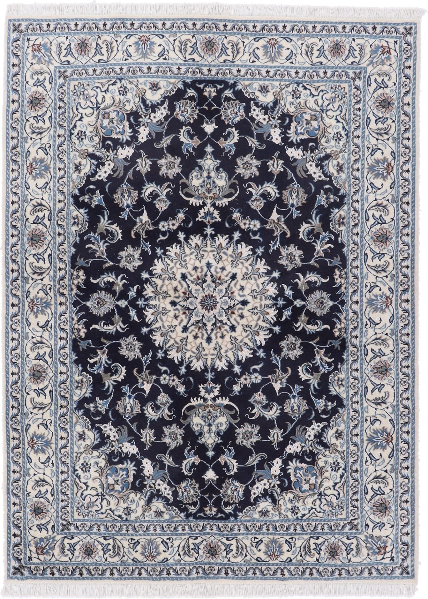 Perserteppich Nain 170 x 235 cm Schurwolle und Seide handgeknüpft