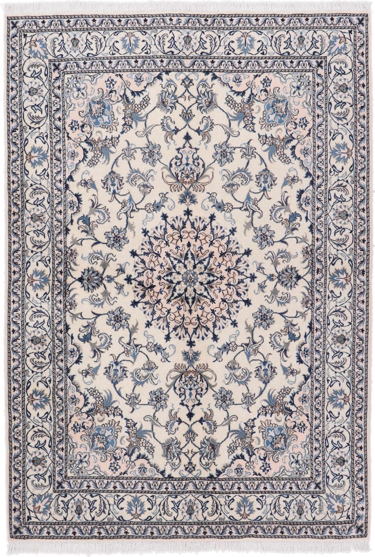 Perserteppich Nain 170 x 245 cm Schurwolle Seide Handgeknüpft