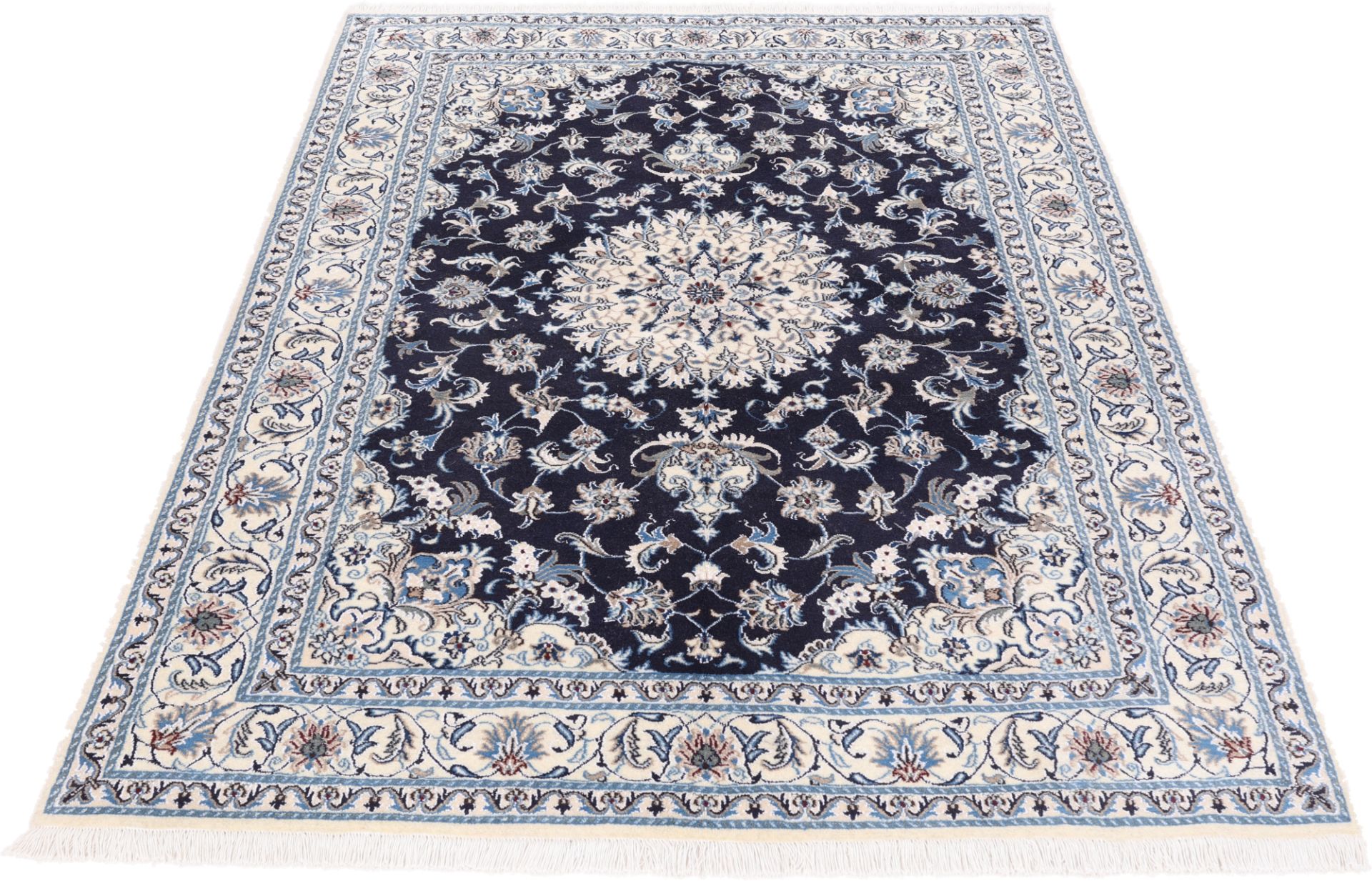 Perserteppich Nain 170 x 235 cm Schurwolle und Seide handgeknüpft